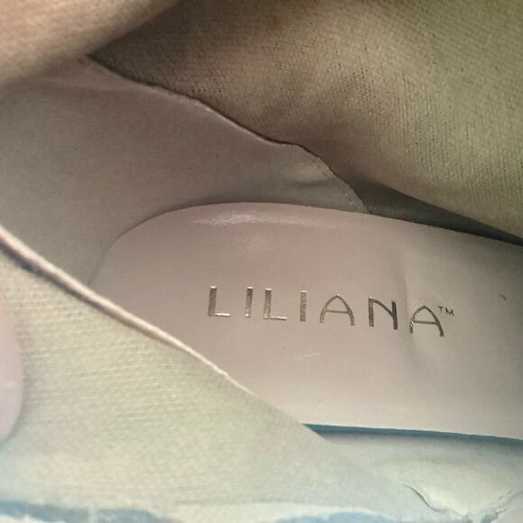 Liliana Vegan Suede Over the Knee Golden Tacks Peep Toe Boots - Picture 5 of 10